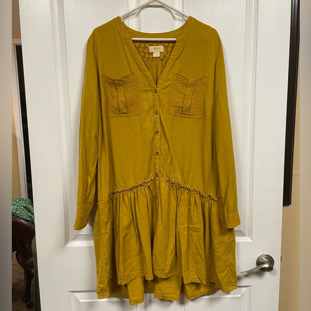 Maeve Golden Long Sleeve Dress